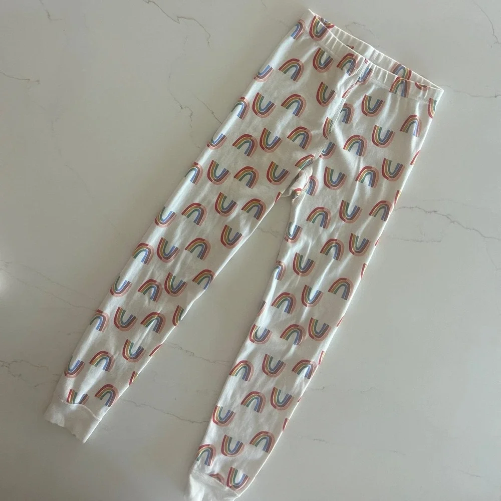 Hanna Andersson Girls Pajamas Rainbow Print Super Soft Size 8